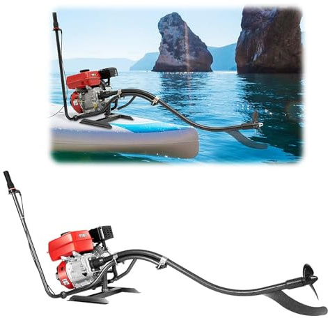 HUOMMGS 212CC Aussenborder Benzinmotor 4 Takt Luftgekühltmotor 7,5 PS Fischerboot Motor 180° Trolling Boot Außenbordmotor mit Manueller Start & TCI Zündung Upgrade Außenborder