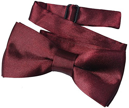 Miobo Pajarita infantil con lazo ya atada con cierre de gancho y ajustable, borgoña, XS