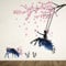 ufengke Wandtattoo Mädchen Auf Baum Swing & Moose Silhouette Wand Aufkleber mit Rosa Schmetterlinge Dekorative Abnehmbare Wandsticker DIY Vinyl Wand Aufkleber für Wohnzimmer, Schlafzimmer