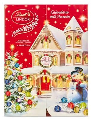 Lindt Calendario Dell'Avvento Lindor 24 Praline Lindor, Confezione da 299g