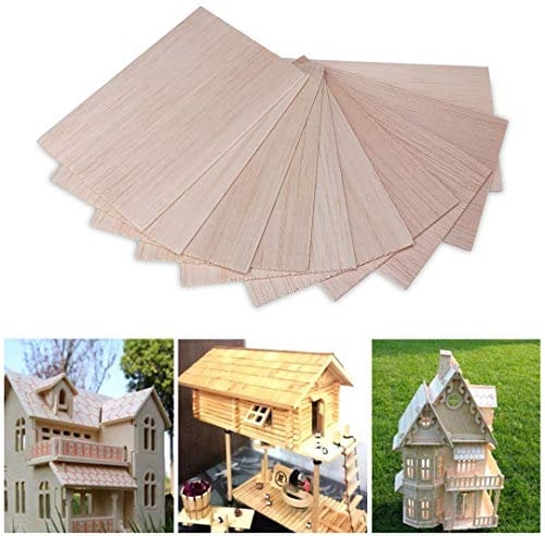 10 Stück Balsaholz Sperrholzplatte Balsabretter für DIY Haus Schiff Flugzeug(150mm x 100mm x2mm) (#3)