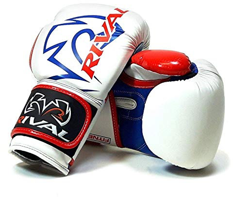 Rivale RB7 Fitness Tasche Trainingshandschuhe - Weiß, Blau, Rot, 14oz