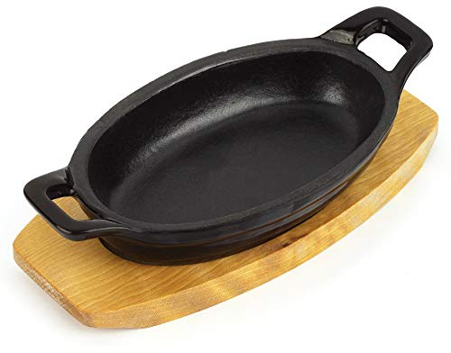 Magefesa Ferro - Fuente de Hierro Fundido 22cm, Óptima Retención, Reparto del Calor, Especial para Inducción, Apto Para Horno, Libre de PFOA y PTFE