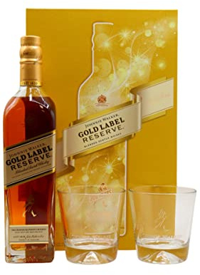 Johnnie Walker Gold Label Reserve Gift Pack with 2x Glasses