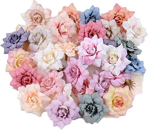SFGANG Mini künstliche Gänseblümchen, Blumen, Köpfe, künstliche Gänseblümchen, künstliche Blätter, Gerbera, Gänseblümchen, für Handwerk, Brautstrauß, Hochzeit, Party, Haus, Deko, 50 Stück