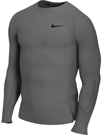 Nike Mens Top M NP DF Tight Top LS, Iron Grey/Black/Black, Dd1990-068, M