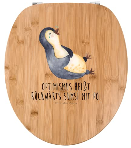 Mr. & Mrs. Panda Motiv WC Sitz Pinguin Lachen - Geschenk, Toilettendeckel, Fröhlich, Klobrille, WC-Sitz, Klodeckel, Pinguine, Freude, haha, Toilette,