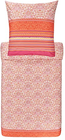 Bassetti Mako-Satin Bettwäsche-Garnitur Arona Farbe Rot R1 Größe 135x200cm+80x80