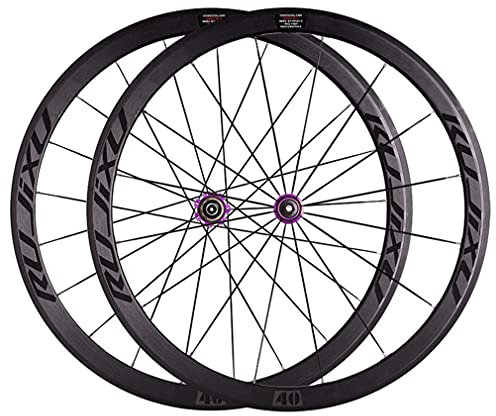 Rennrad-Laufradsatz 700c Carbon-Nabe 40 mm Aluminiumlegierungsfelge V/C-Bremse Schnellspannerräder für 7-11-fach Kassette Leichtes Laufrad Se