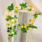 20 LED Künstliche Wassermelonen Lichterketten, 6,6 ft Sonnenblumengirlande mit Lichtern Blumen-Efeu Feen Lichterketten für Schlafzimmer Hochzeit Geburtstag Party Hausgarten Dekoration (USB betrieben)