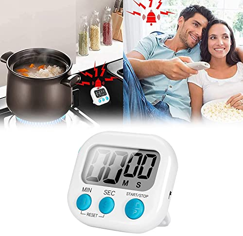 Digitaler Küchentimer, Magnetisch Stoppuhr Timer, Cooking Timer, Elektronische Memory Timer für Backen, Küche, Studium, Trainingstraining, Count-Up- und Countdown-Uhr
