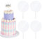 SUBTAVIK 4 Stück Leere Acryl-Kuchenaufsätze, runder Acryl-Kuchenaufsatz, Kuchenaufsatz, DIY-Geburtstagstortenaufsatz für Geburtstagsfeier, Hochzeitstorte, Dekorationszubehör