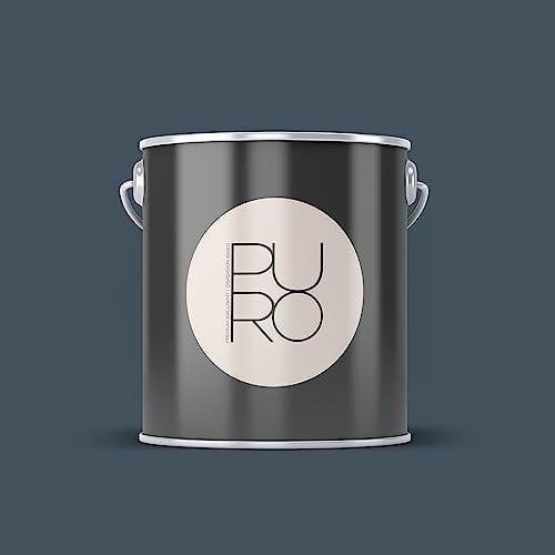 Livingwalls PURO Premium Wandfarbe c3013 - Malerfarbe für Wohnräume und Arbeitszimmer mit sehr hoher Deckkraft - matte hochwertige in Blau - 2,5l