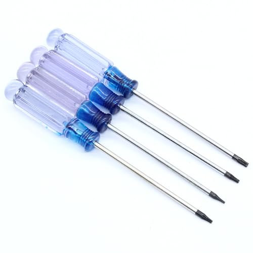 Uenhoy Lot de 4 tournevis Torx magnétiques T5 T6 T8 T10 Tournevis Torx de sécurité 6 points pour réparation de Mac, téléphone, ordinateur