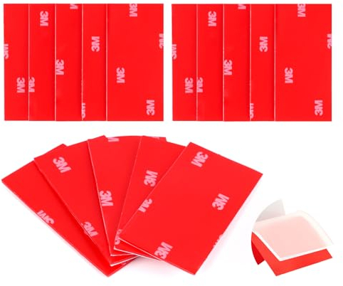 VFANDV Doppelseitiges Klebeband, 15 Stück Doppelseitiges Klebeband Extra Stark Wasserdichtes Pads Doppelseitiges Klebeband Ultrahaftfähigkeit Doppelseitiges Klebeband für Auto Haus(25 mm x 50 mm)