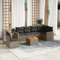 QJBSAVVA 7-TLG. Garten-Sofagarnitur, Loungesessel Sitzlounge Garten Loungemöbel Terrasse Eckbankgruppe Geeignet für Garten Balkon Außen Wenig Platz mit Kissen Grau Poly Rattan