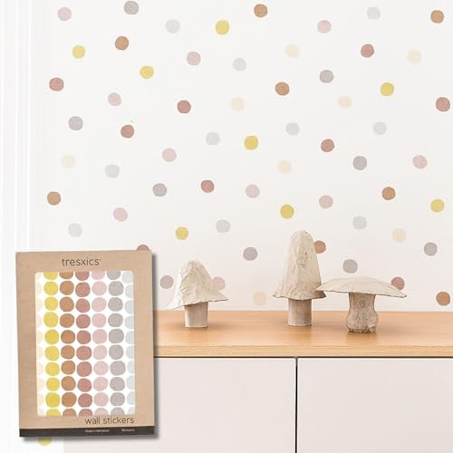 Pegatinas Pared Decorativas | Vinilo Adhesivo Pared Lunares a Lápiz | Efecto Papel Pintado | Cubre 3 m² | 140 piezas | TRESXICS (Rosa)