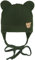 CiuchCiuch Baby-Mütze mit Ohren zum Binden Bär - Wintermütze Mädchen Jungen Baby Kinde- Für Weihnachten - Zur Taufe - 100% Acryl - Futter aus Baumwolle und Elasthan - Khaki 38-40 cm