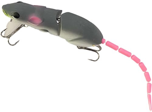 Generic Topwater Ratte Wakebait Mehrteiliger Mausköder Künstlicher Köder Ratte Minnow Köder Angeln Bassköder
