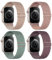 CCnutri Elastic Nylon Loop Bracelet Compatible with Apple Watch 38 mm 40 mm 41 mm 42 mm 44 mm 45 mm 46 mm 49 mm, Fabric Braided Sport Band Women Men for iWatch SE Series 10 9 8 7 6 5 4 3 2 1, Pack of