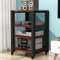 LYXWGRZD Audio Rack HiFi Regal, HiFi Rack mit verstellbaren Regalen, offenes Phonoschrank, multifunktionaler Record Player Stand(Rosso,85cm/33.4in)