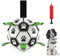 YHSKJCD Dog Football with Grab Tabs, Interactive Dog Toy for Small & Medium Dogs, Includes Whistle & Air Pump, Durable Ball for Indoor & Outdoor