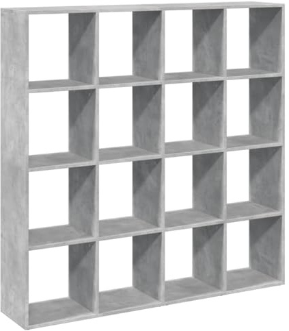vidaXL Book Cabinet Concrete Grey 137,5x29x137,5 cm Engineered Wood | Loads of space for your books and bit and bobs, Sleek concrete grey finish for a stylish touch,