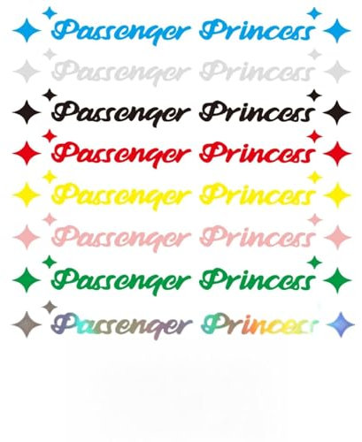 IATAHI Adesivo per Auto principessa, Aufkleber Auto Motorrad Fahrrad,Rückspiegel Aufkleber,Aufkleber Text Selbst,Frontscheibenaufkleber,Aufkleber Schriftzug Car Vinyl Decal Low Scene Design Sticker