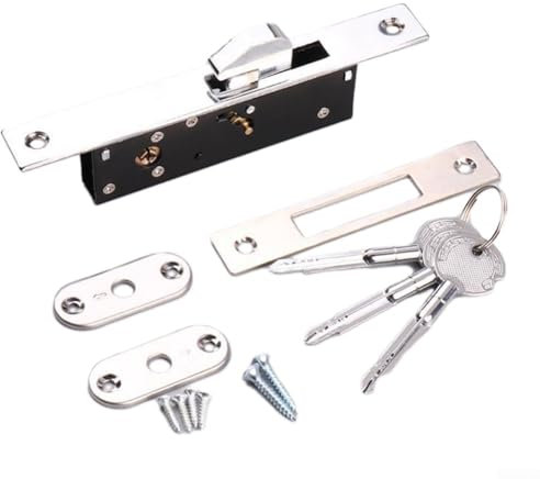 Kit de cerradura de seguridad antirrobo para puerta corredera, puerta corredera de furgoneta, gancho de cobertizo, cerradura de perno muerto con llaves cruzadas hardware para muebles (HY-302B)