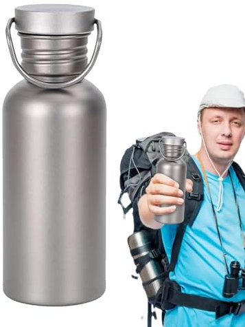 Titanium Sports Bottle, Sports Hydration Water Bottle, Cycling Drinkware Leak Proof, Boundless Voyage Titanium Water Bottle, Perfect Drinking Bottle, Easy To Use, Portable For Camping Hiking Climbing
