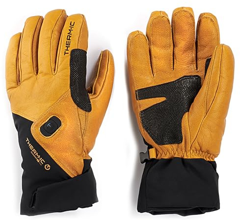 Therm-ic Unisex Freeride Ultra Heat Handschuhe, schwarz-Hellbraun, 7.5