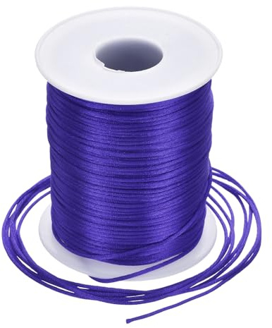 Rebower Nylon Satin Schnur 1.5mm 100m Nylon Faden Für Armband Lila