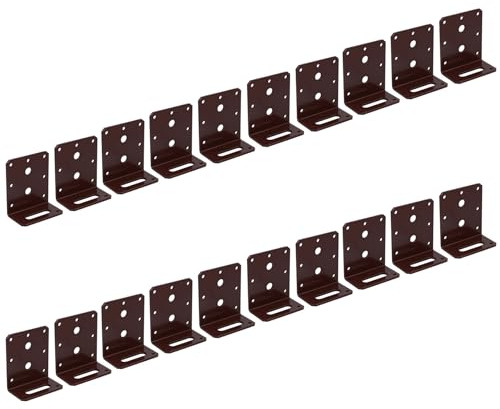 Angle Corner Bracket L-Shape Brace Fastener Plate 80mm x 40mm x 75mm 20PK