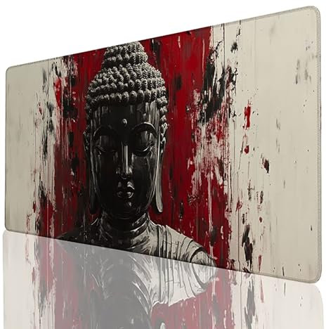 Red Mouse Mat Gaming Mouse Pad (31.5 x 11.8), Extended Waterproof Mousepad, Non-Slip Rubber Base Desk Mat Large Mouse Pad Large Mouse Mat, Keyboard Mat for Office & Home, Laptop, Office Zen 4S-9-4
