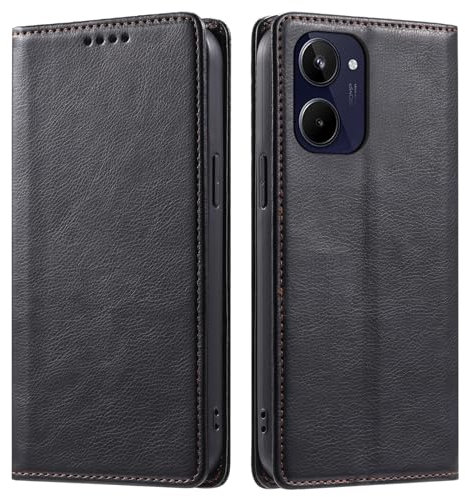 Étui à rabat pour smartphone Compatible avec Oppo Realme 10 4G Étui portefeuille avec porte-cartes, étui magnétique résistant aux chocs, protection en cuir à rabat, étui folio Compatible with téléphon