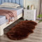 Alfombra de piel sintética lavable, color beige, estética, 60 x 120 cm, suave y elegante, decoración del hogar