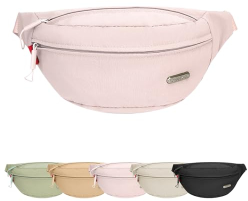 Mayoii Marsupio Leggero per Viaggi Sport Escursionismo Marsupi Eleganti per Donne e Marsupi per Uomini Marsupio Resistente all'Acqua per Donne Cintura Vita Regolabile, A-rosa, Taglia unica, moderno