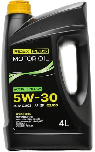 RIDEX PLUS Active Energy 5W-30 C2/C3 Motoröl, Vollsynthetiköl Motorenöl ACEA C2/C3, 4L