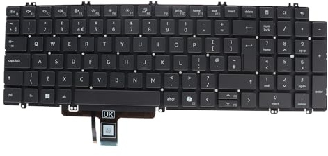 LeFix UK English Backlit Keyboard | Compatible with Dell Latitude 5520 5530 5540 5521 5531, Precision 3560 3570 3580 3561 3571 3581 7670 7680 7770 7780