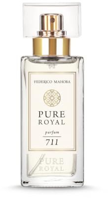 Pure Royal 711 Parfum Femme 50 ml | Pomme et Mandarine | Rose et Jasmin | Vanille, Patchouli et Santal | Parfum Floral Chaud 20%