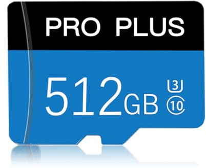 Carte mémoire Micro SD classe 10 Ultra Micro SDXC 512 Go pour téléphones Android / PC / ordinateur / appareil photo / drone