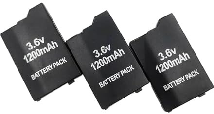 Batteria ricaricabile al litio PURFIELD 3,6 V 1200 mAh, compatibile con Sony, batterie sostitutive for gamepad console PSP 2000 2003 2004 3005 3007(3pcs)