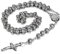 OIDEA Herren Damen Halskette mit Anhänger, Edelstahl Christus Jesus Kruzifix Kreuz Rosenkranz Kugelkette Kette Halskette, Silber