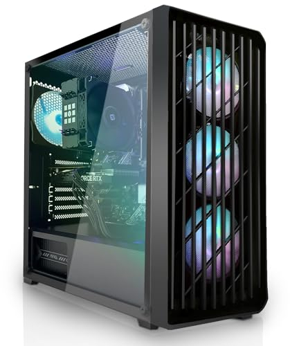 SYSTEMTREFF PC Gamer Intel Core i7-12700F 8x4.9GHz | Nvidia RTX 5050 8 Go DX12 | 512Go M.2 NVMe | 16Go DDR4 RAM | Windows 11 | Ordinateur de Bureau WLAN pour Les Joueurs, Les Gamers & Streamer