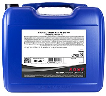ROWE Hightec Synt RS SAE 5W-40-20 Liter PKW Motoröl vollsynthetisch (HC-Synthese)| Made in Germany