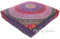 Eyes of India - 35 Rosa Blau Grün Quadratisch GroßÜbergröße Boden Meditation Kissenbezug Hocker Mandala Hippie Bunt Dekorative Böhmisch Akzent Indisch Boho Chic Hundebett Handgefertigt Abdeckung