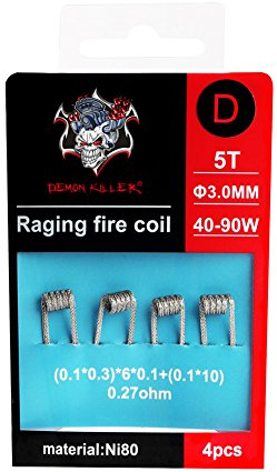 Demon Killer vorkompilierte Spulen NI80 Draht Raging Fire coil- 4 PCS für Haushalt Verkabelung Verwendung