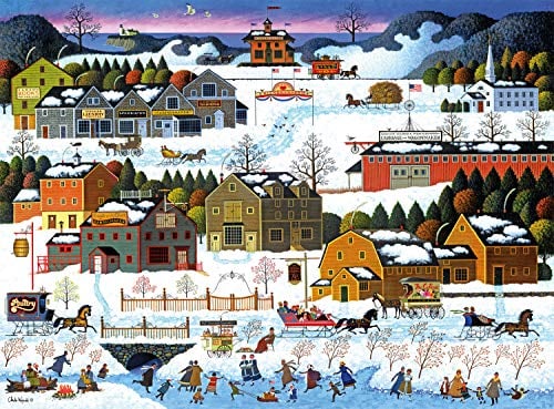 Sinoeem Buffalo Games - Charles Wysocki - Hickory Haven Canal - 1000 Piece Jigsaw Puzzle