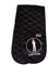 Sterling Sports®DOUBLE OVEN GLOVES MITT 100% COTTON FLORAL NOVELTY KITCHEN COOKING New Range BBQ (Licence to Grill Black)