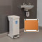 Office Needs Direct Medical Eco Sackholder Healthcare Clinical Waste Bin 28 Litres Foot Pedal Orange Flush Steel Top